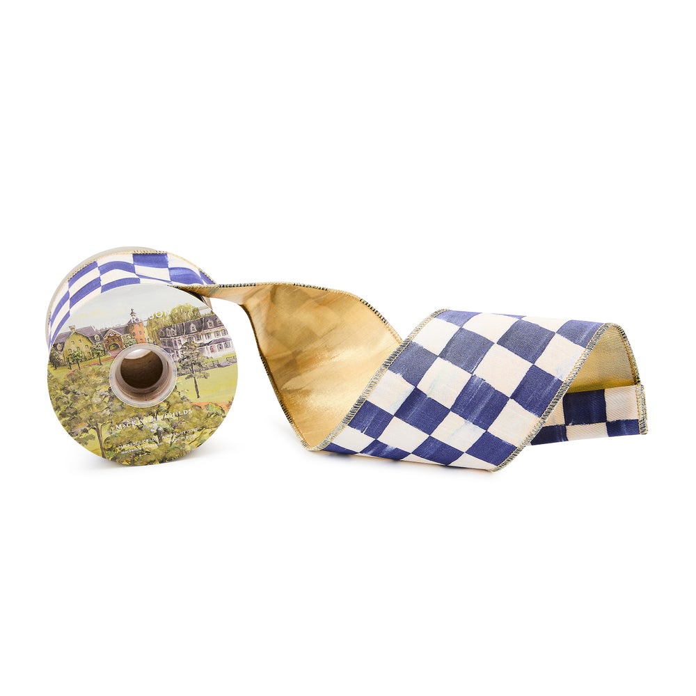 Violet Check 4" Ribbon