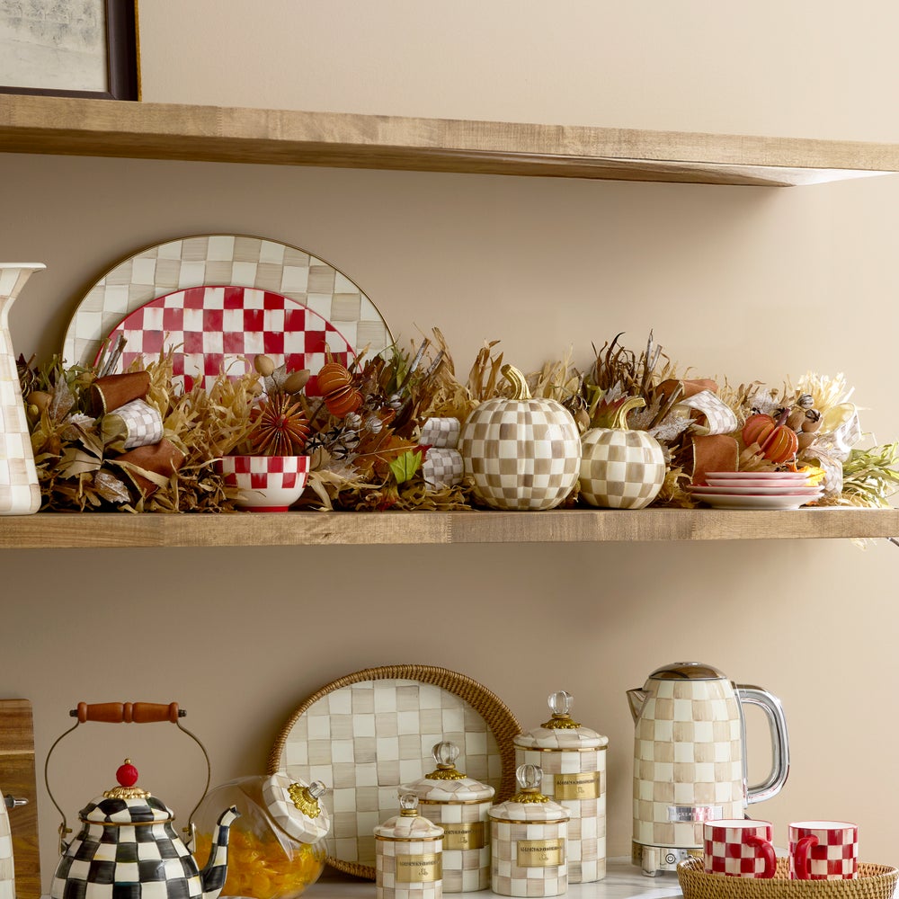 Mocha Check Harvest Garland