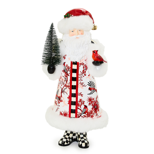 Cardinal Toile Santa with Cardinal