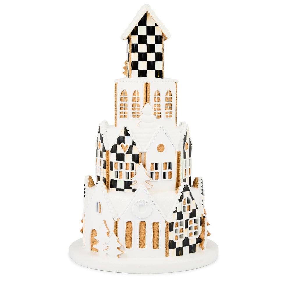 Gingerbread Round Illuminated Village