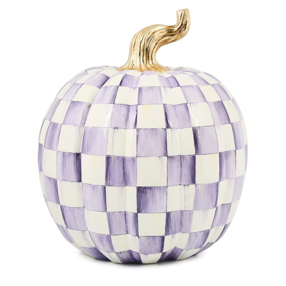 Violet Check Large Pumpkin