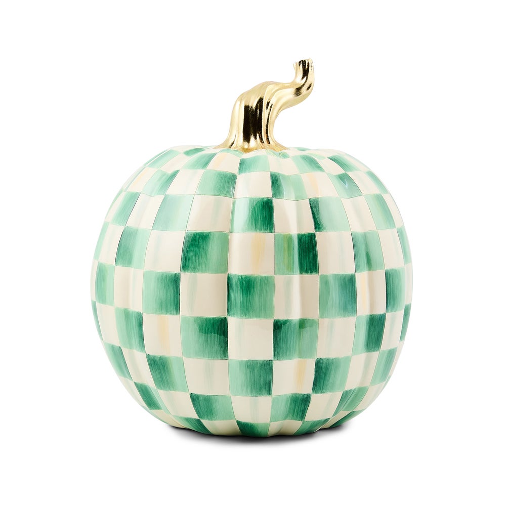 Emerald Check Large Pumpkin