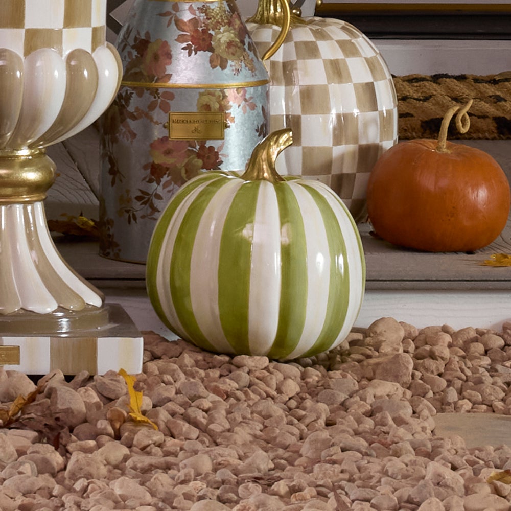Moss Stripe Medium Pumpkin