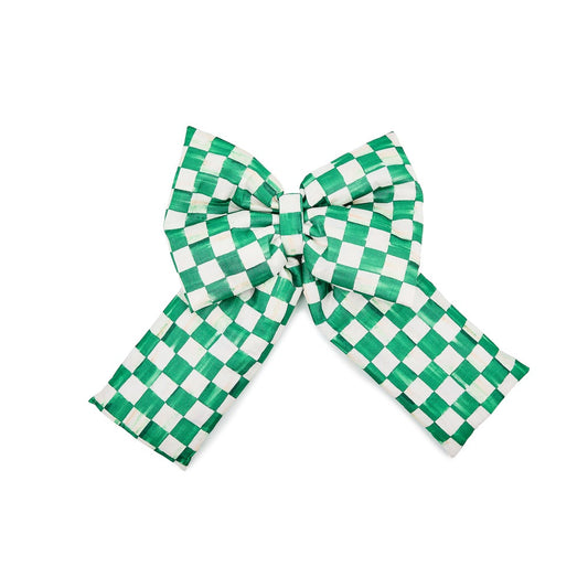 Green Check Large Bow