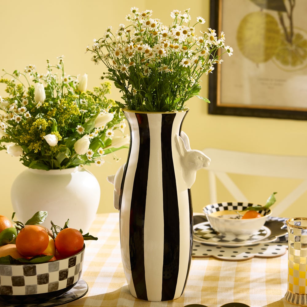 Courtly Rabbit Vase