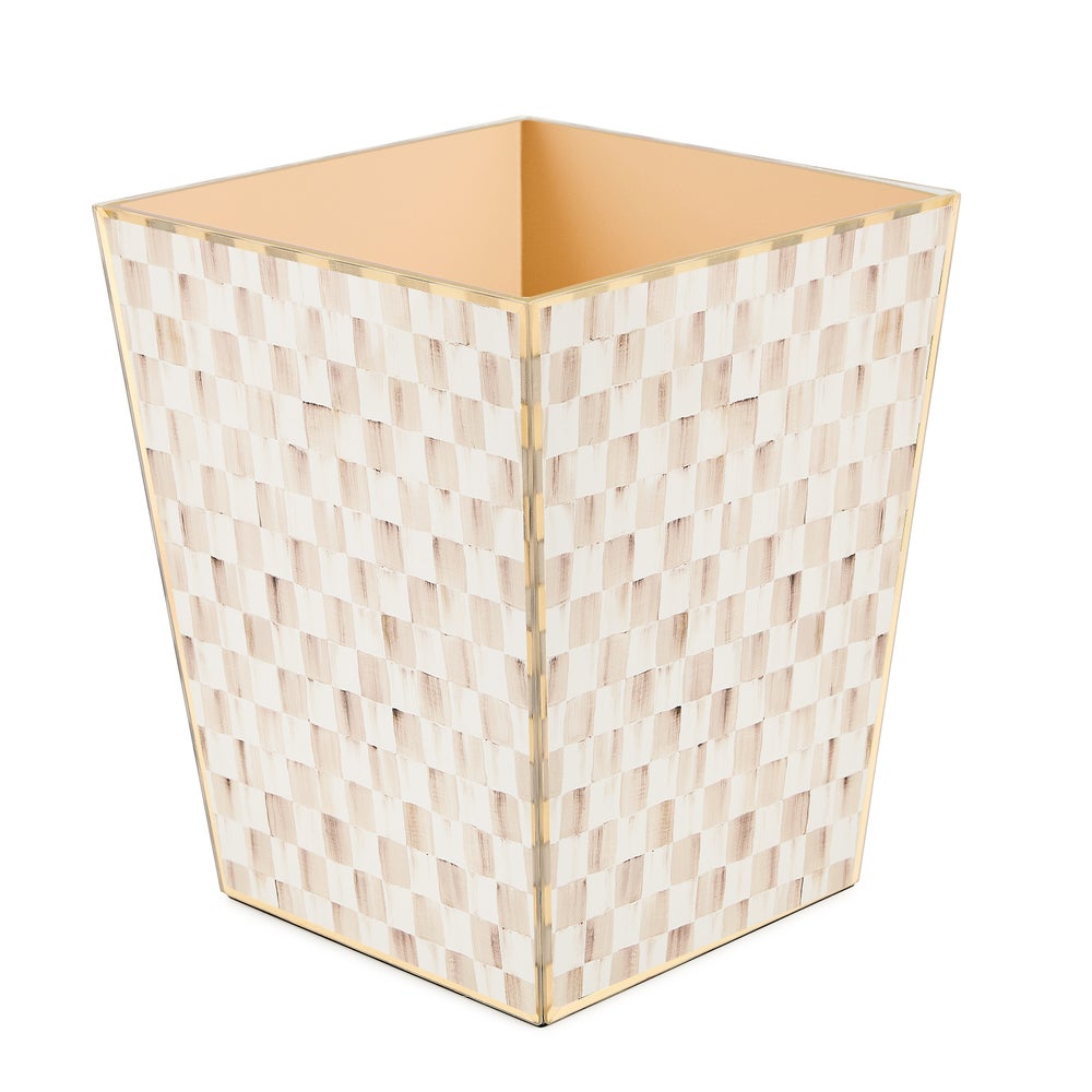 Mocha Check Glass Bath Collection