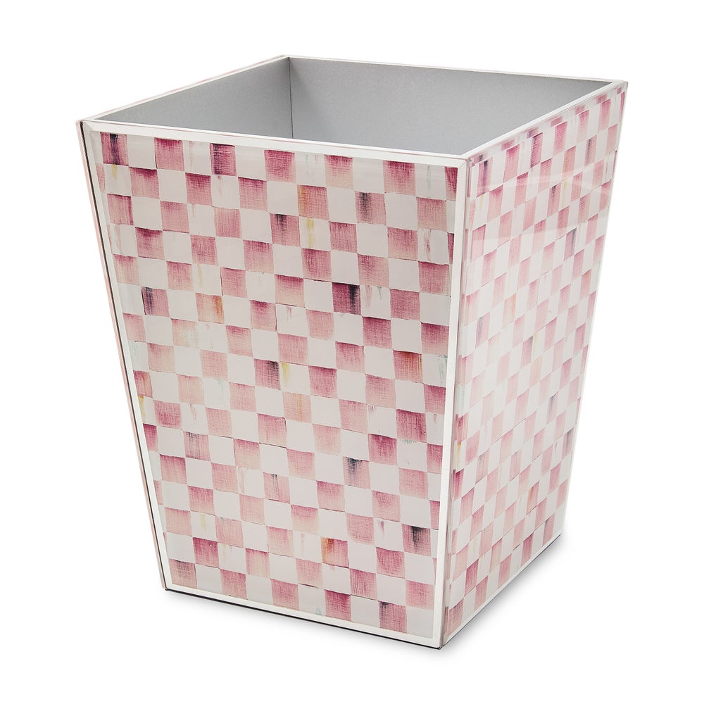 Rosy Check Glass Bath Collection