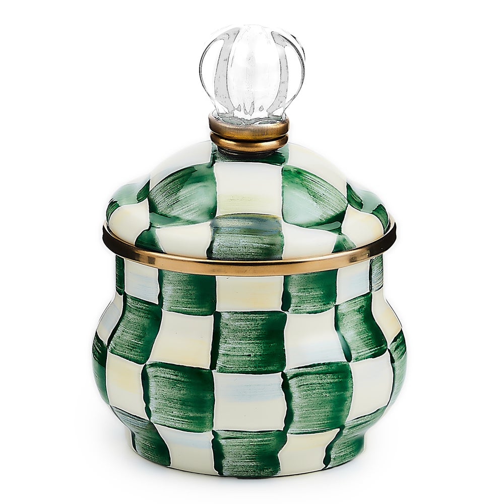 Enamel Lidded Sugar Bowl