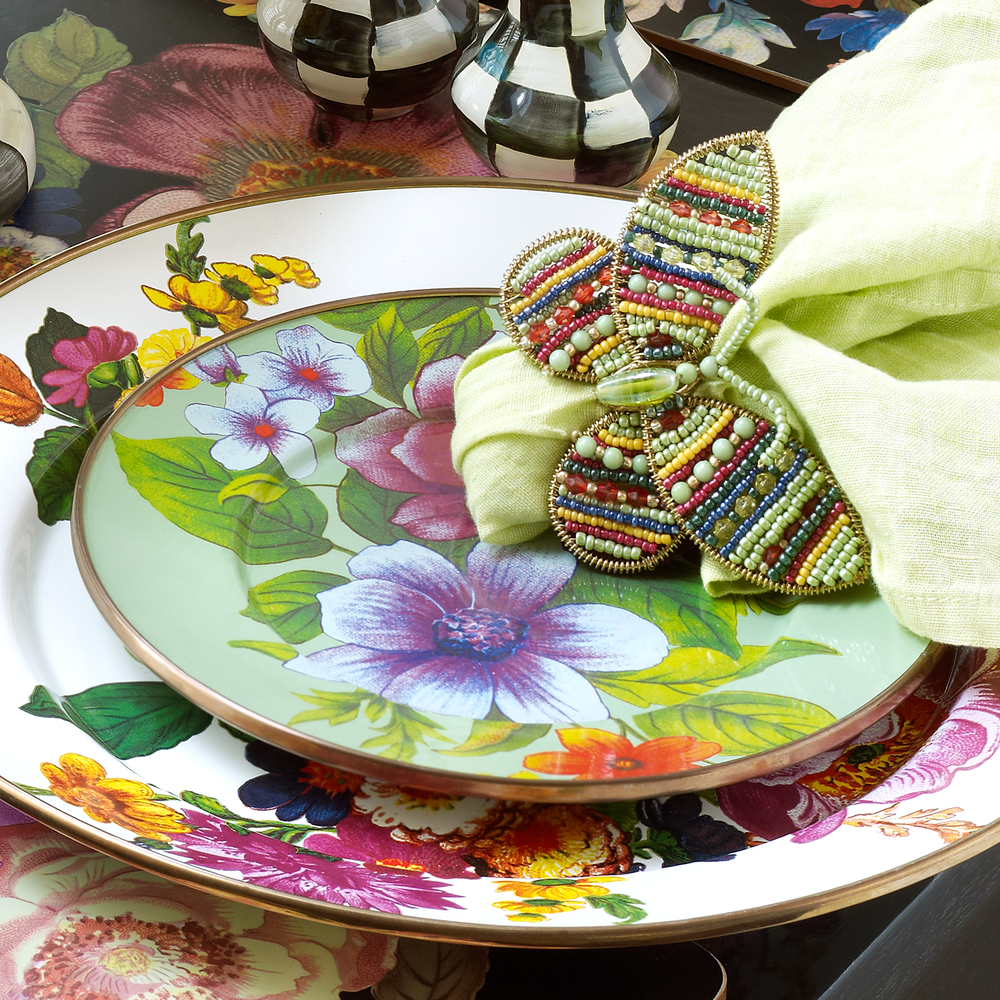 Green Flower Market Salad/Dessert Plate