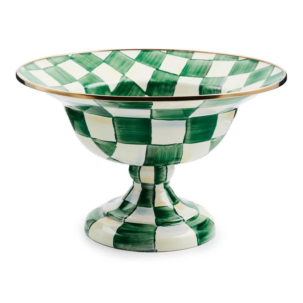 Check Enamel Compote