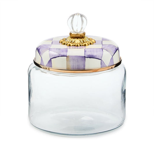 Violet Check Kitchen Canisters